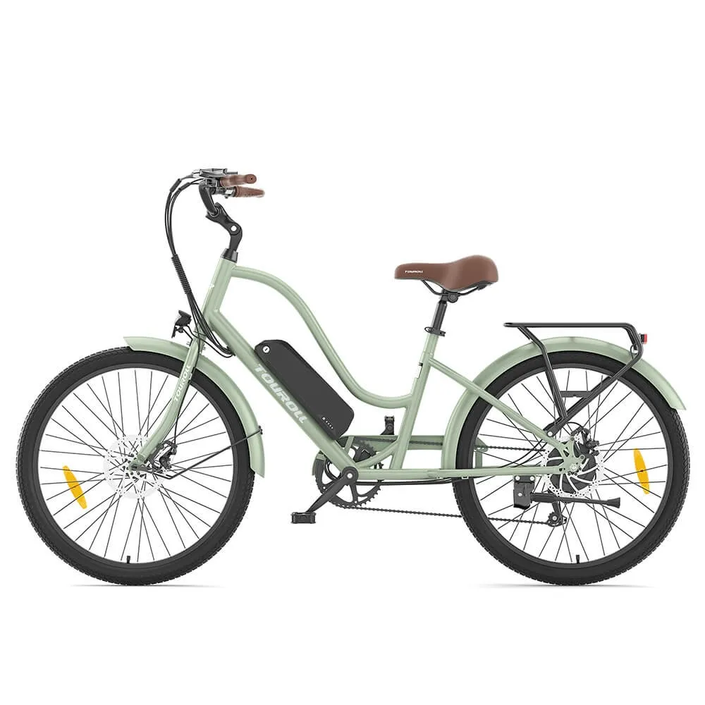 Touroll B2 – Vélo électrique de ville cadre ouvert rétro