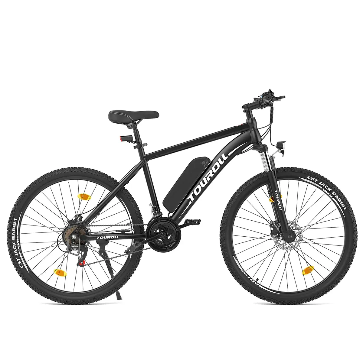 Touroll U1, VTT électrique noir, vu de profil côté transmission