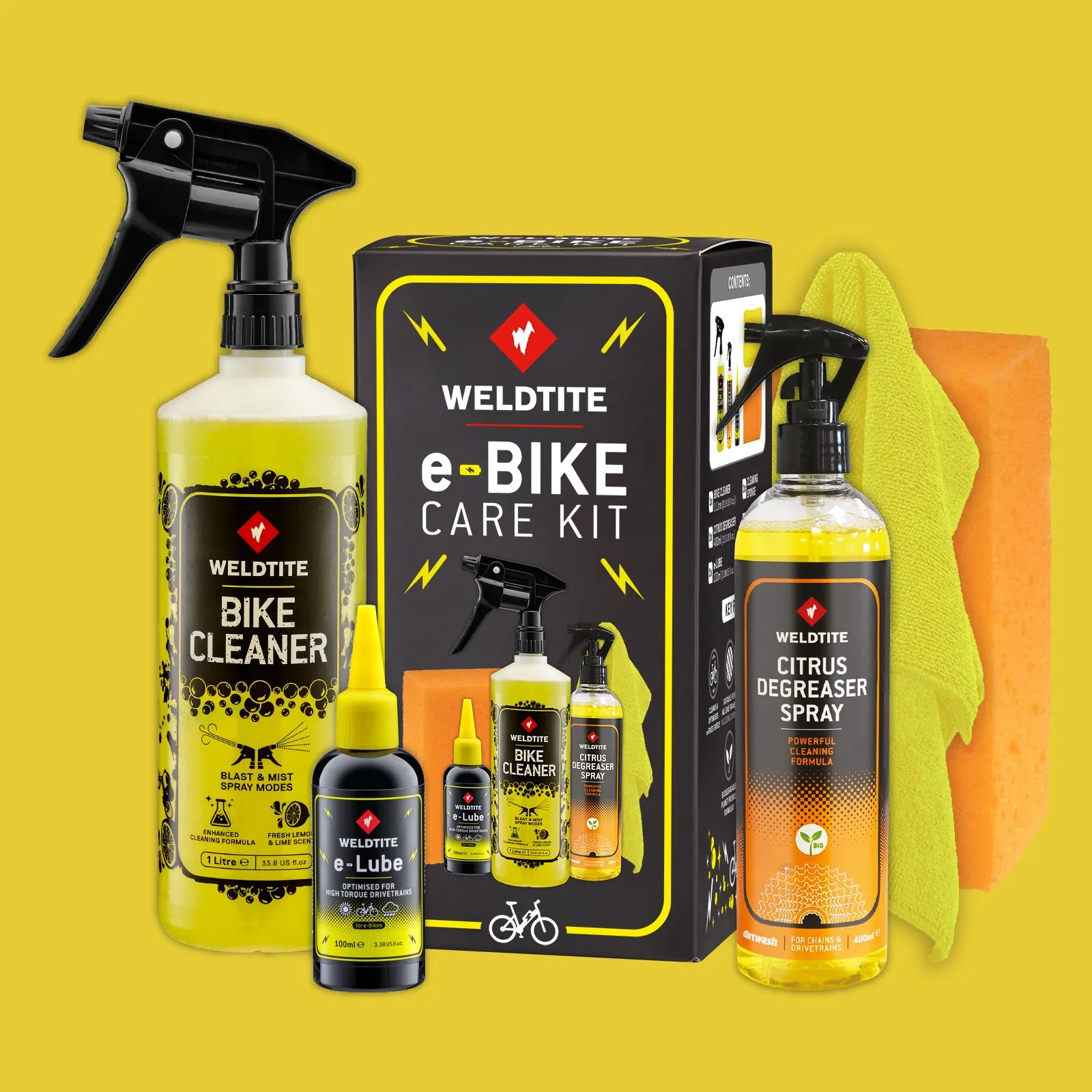 Weldtite e-Bike Care Kit (5-in-1)